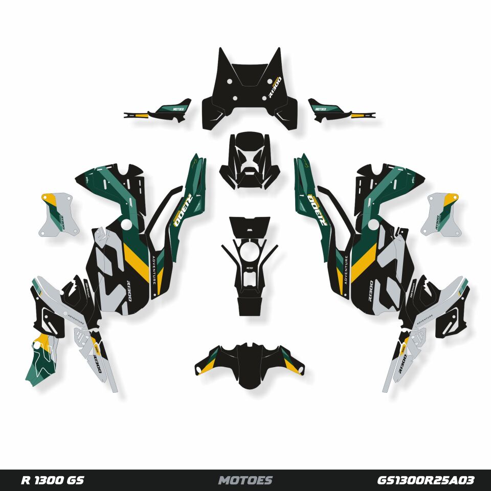 BMW GS R1300 ADV İÇİN GRAFİK KİTİ Type A - BEYAZ - Standart Mat