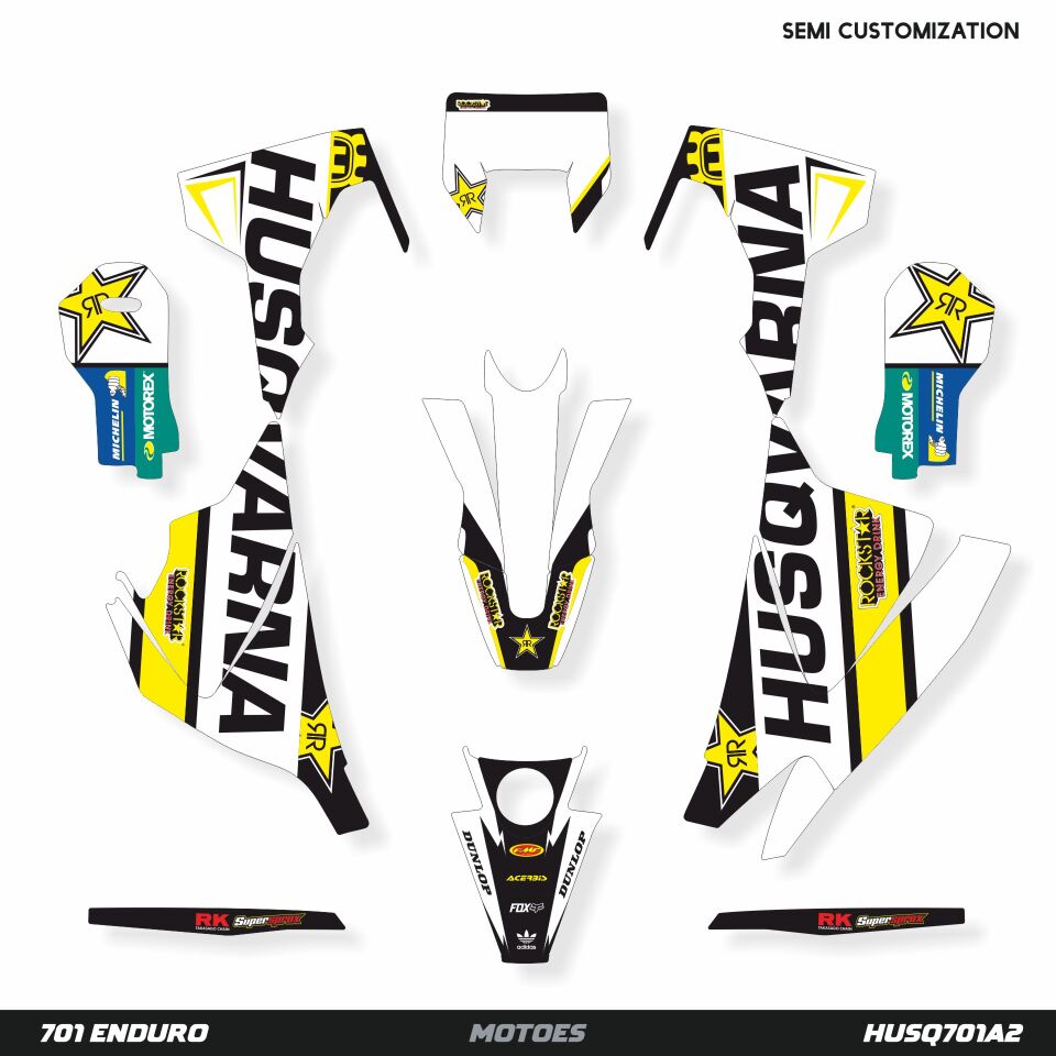 Husqvarna 701 Modelleri için Grafik Kiti 701 Enduro 2016-2023 - Standart Matte