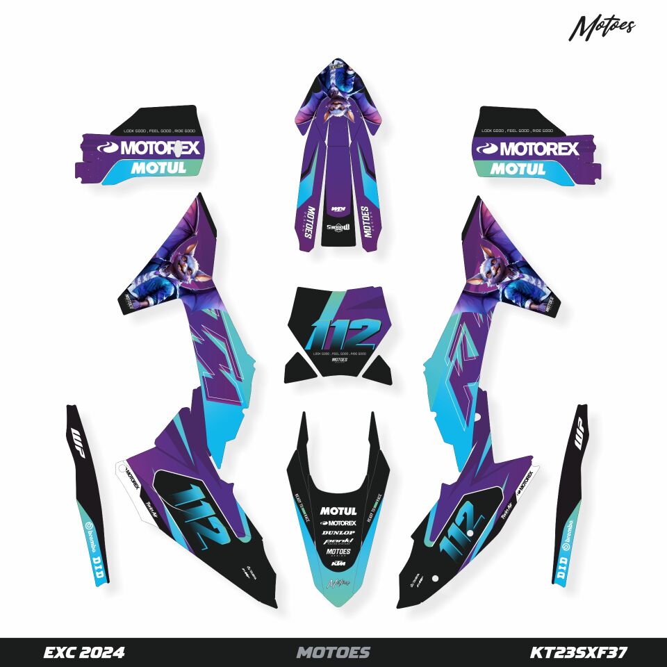 KTM Modelleri için Grafik Kiti - Cosmic Nomads SX 50 2016-2023 - Standart Mat - Seçenek 1