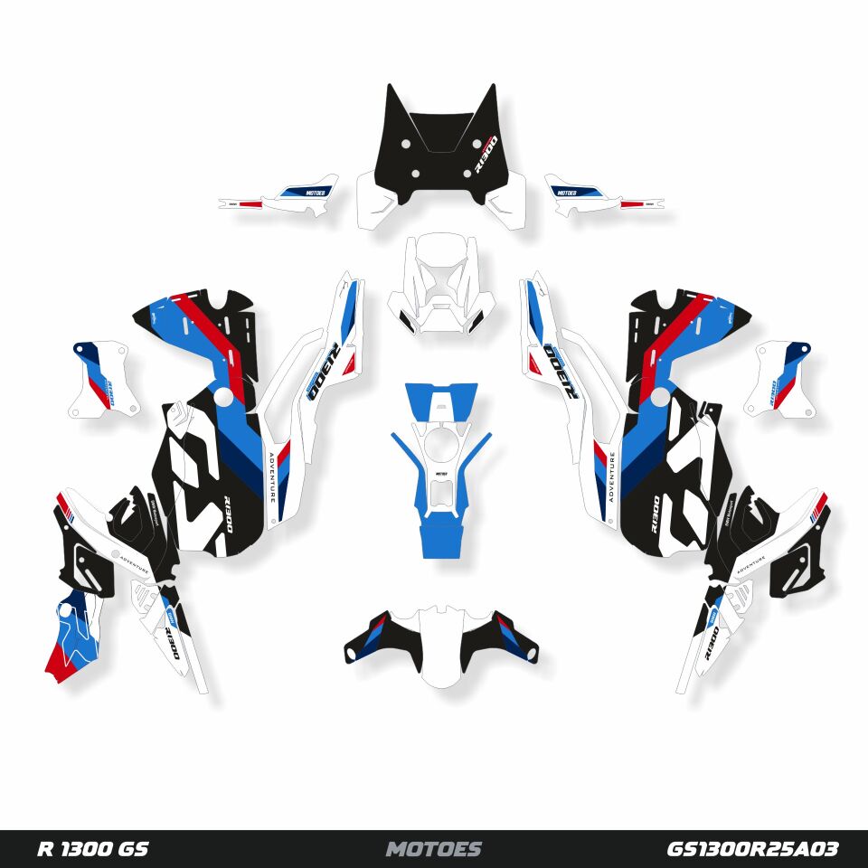 BMW GS R1300 ADV İÇİN GRAFİK KİTİ Type A - YEŞİL - Standart Mat