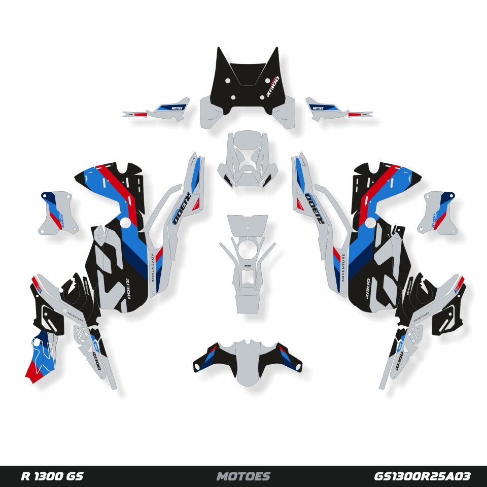 BMW GS R1300 ADV İÇİN GRAFİK KİTİ Type A - YEŞİL - Standart Parlaklık