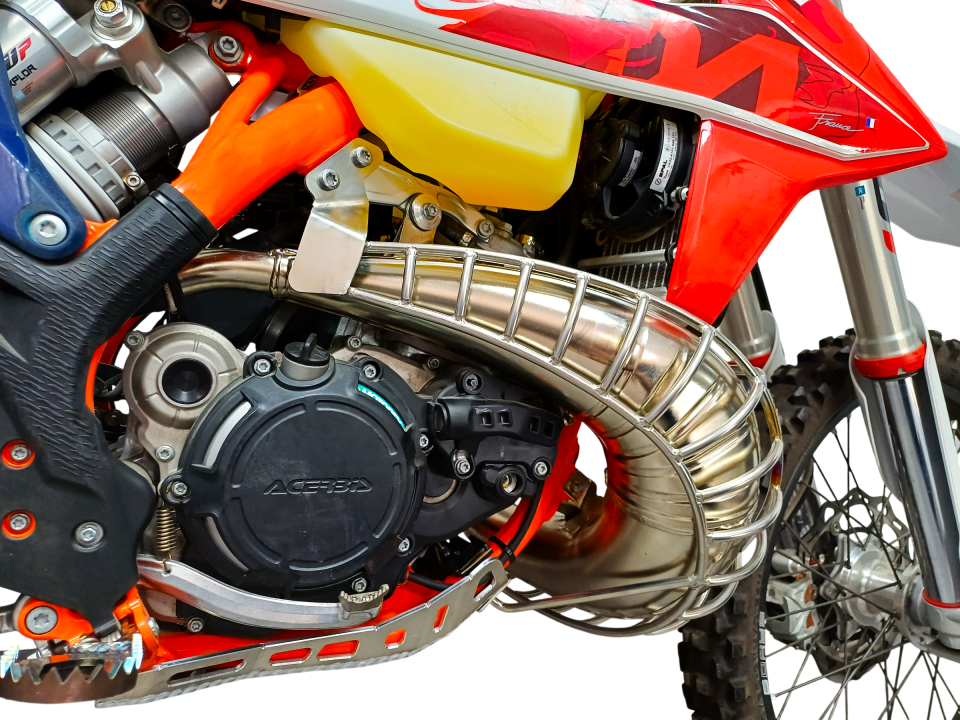 KTM-HUSQ-GASGAS 250/300 2T 2020-23 Karter Korumalı Egzoz Koruma Kafesi - Full Set Only Cage Guard