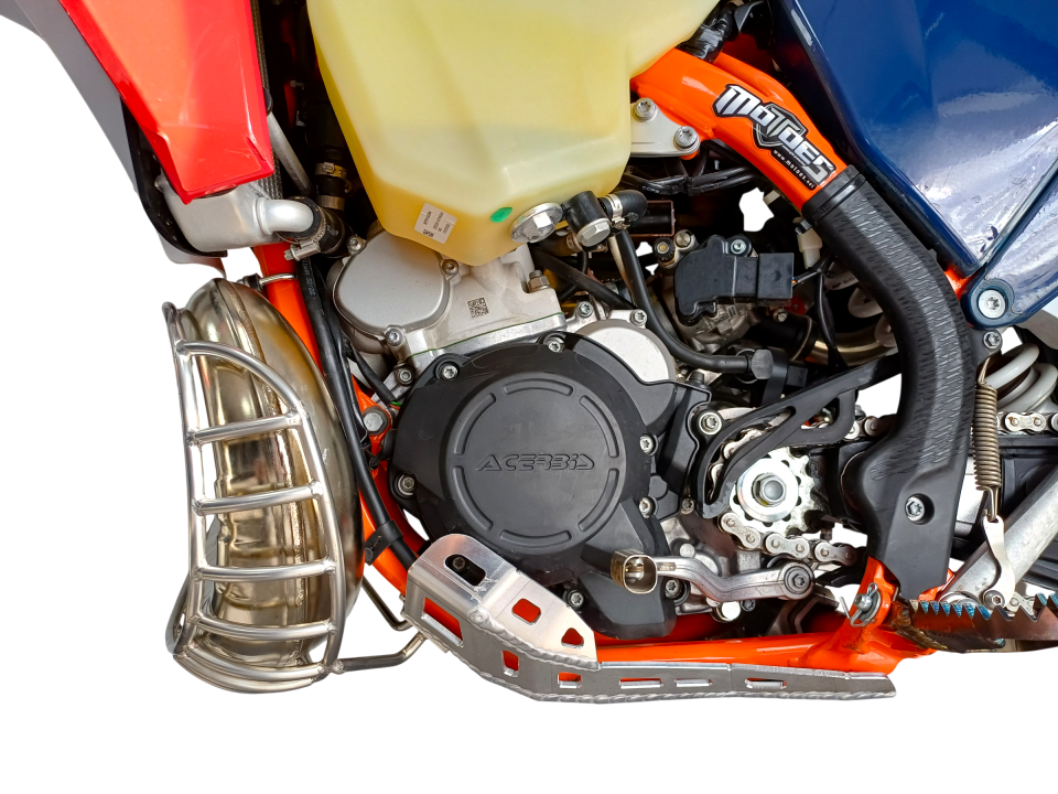 KTM-HUSQ-GASGAS 250/300 2T 2020-23 Karter Korumalı Egzoz Koruma Kafesi - Full Set Only Cage Guard