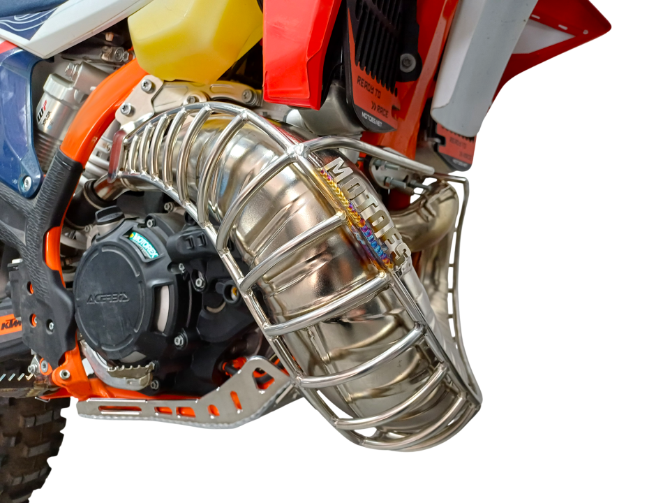 KTM-HUSQ-GASGAS 250/300 2T 2020-23 Karter Korumalı Egzoz Koruma Kafesi - Full Set Only Cage Guard