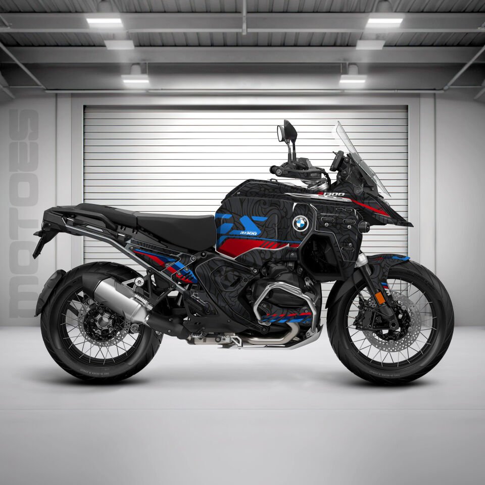 BMW GS R1300 ADV İÇİN GRAFİK KİTİ Type A - SİYAH - Standart Parlaklık