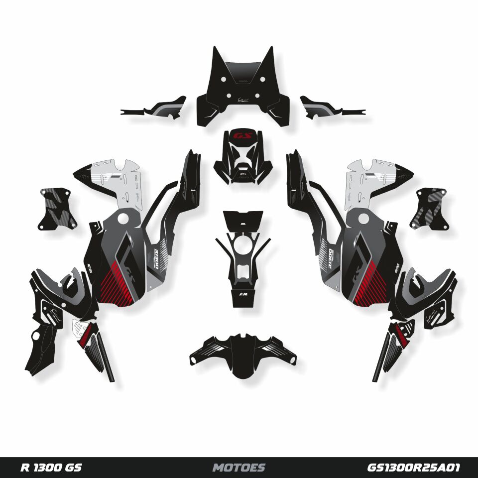 BMW GS R1300 ADV İÇİN GRAFİK KİTİ Type B - GRİ - Standart Mat