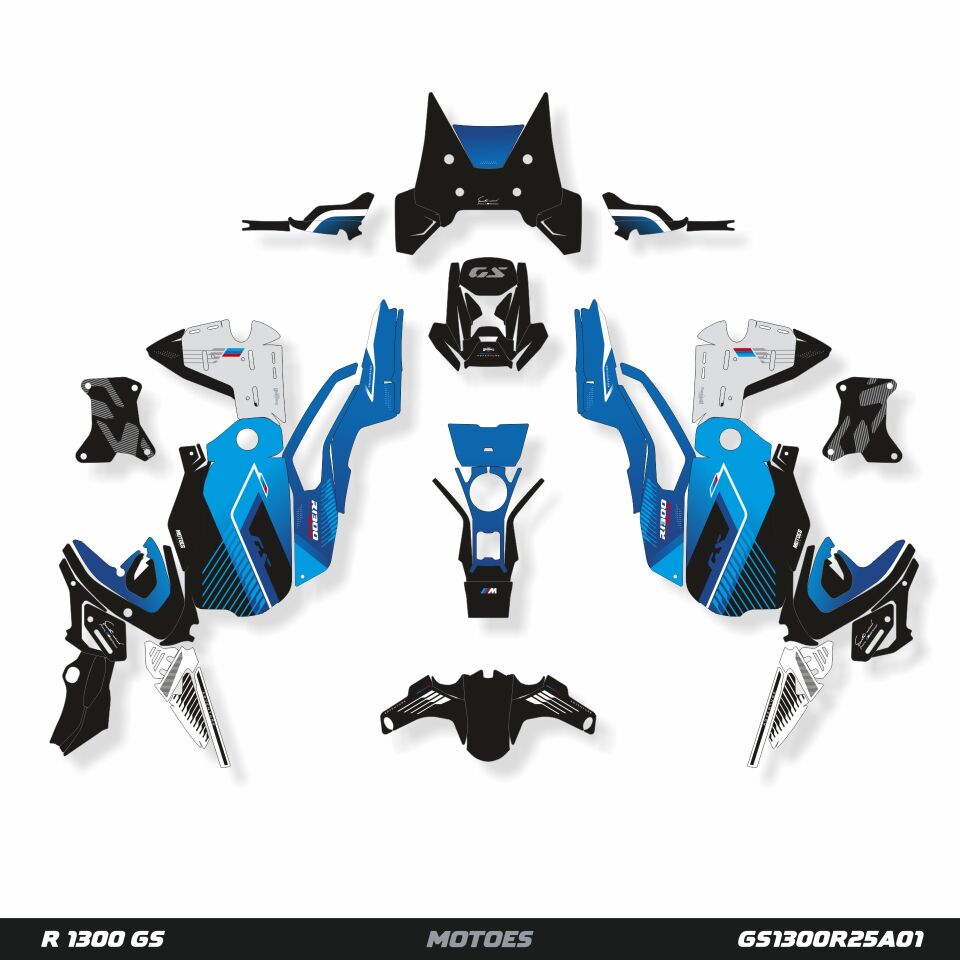 BMW GS R1300 ADV İÇİN GRAFİK KİTİ Type A - MAVİ - Standart Parlaklık