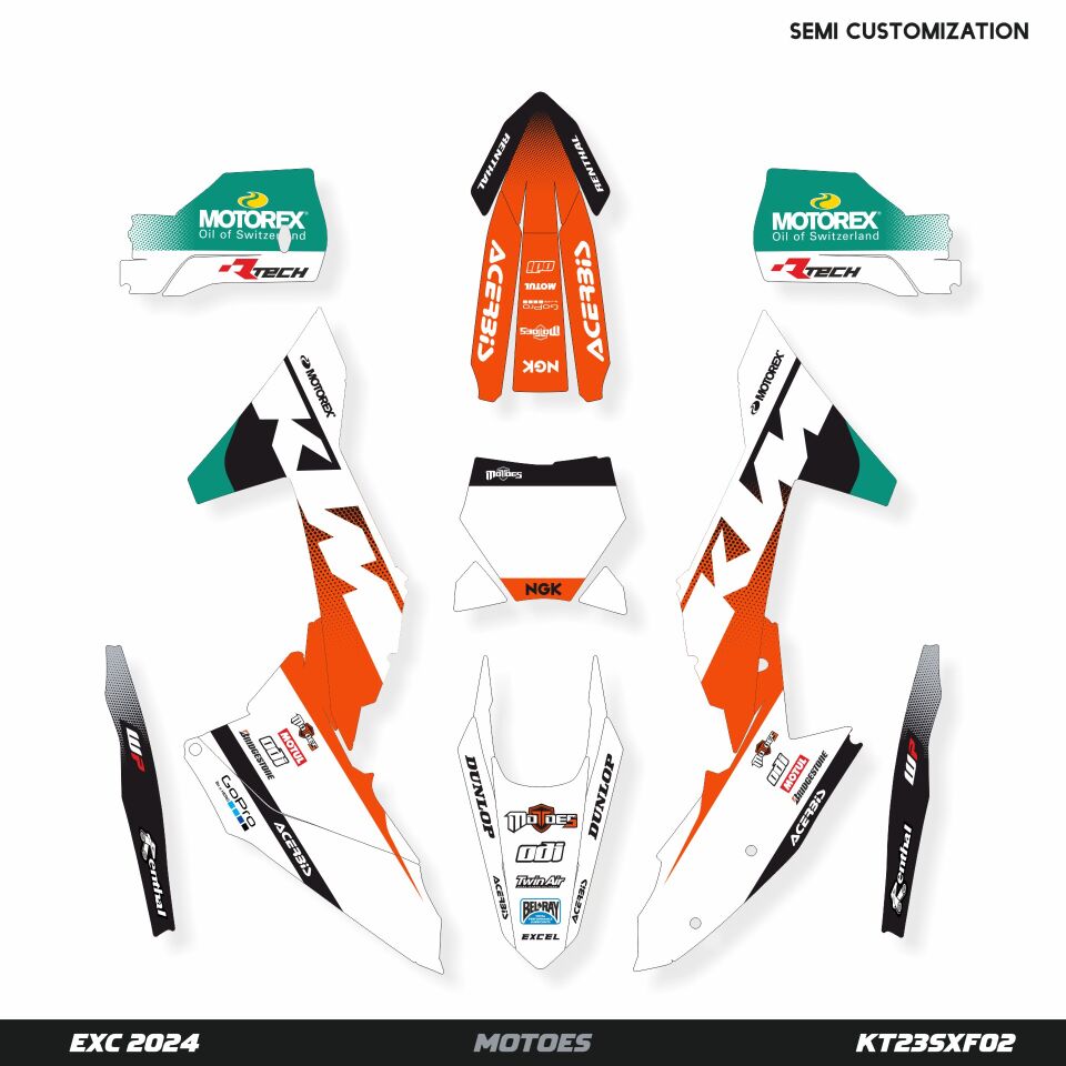 KTM Modelleri için Grafik Kiti - Lucid Motion SX 85 2018-2024 - Standart Parlaklık