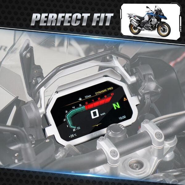 BMW R1200GS Adv 2013-2018 R1250GS Adv 2018-2024 İçin Gösterge Ekranı Koruyucu ve Hırsızlığa Karşı Kilitli Çerçeve
