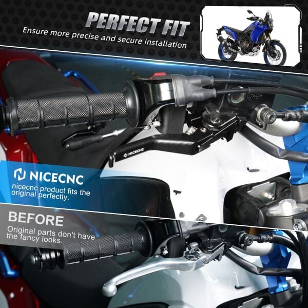 Yamaha Tenere 700 / XTZ700 2019-2025, XSR700 2018-2024 ve MT-07 2018-2020 için Kısa Fren ve Debriyaj Maneti