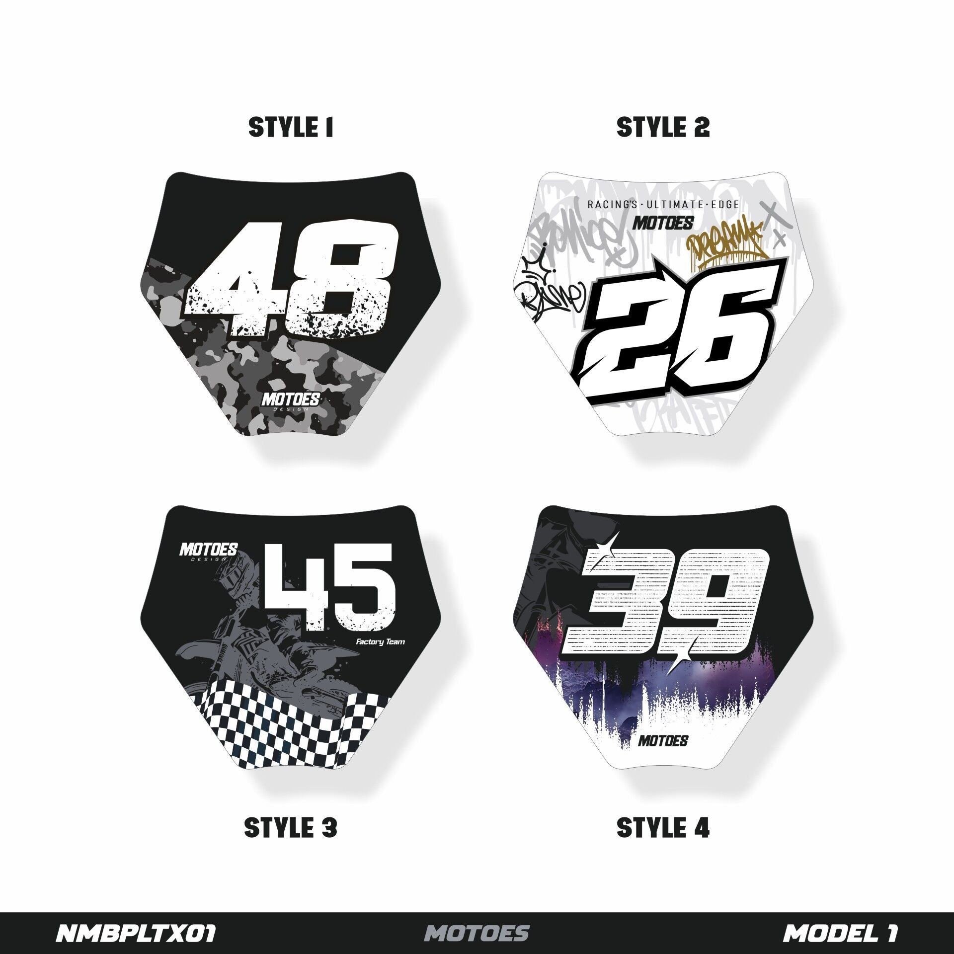 Motoes Mini Plaka Etiket Paketi