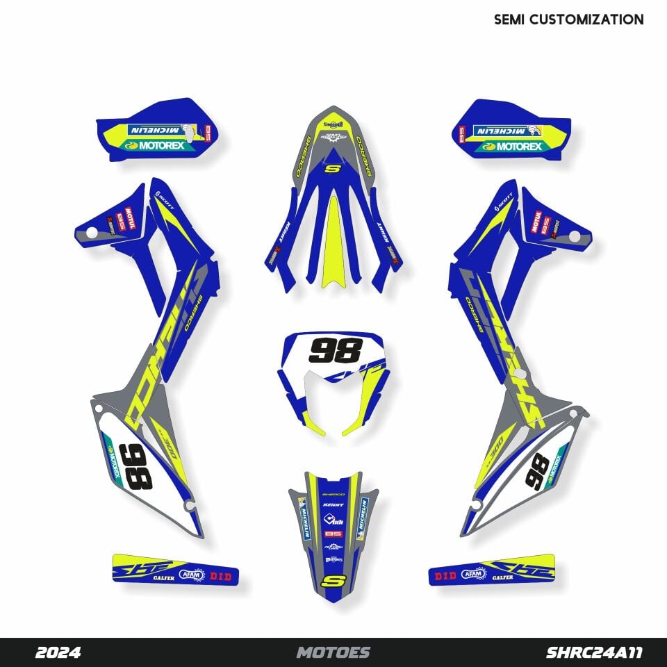 Sherco Modelleri için Grafik Kiti SE-SEF 2013-2016 - Standart Matte