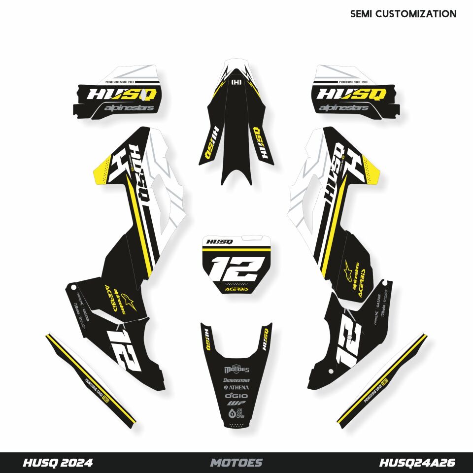 Husqvarna Modelleri için Grafik Kiti TC-FC 2019-2022 - Standart Mat