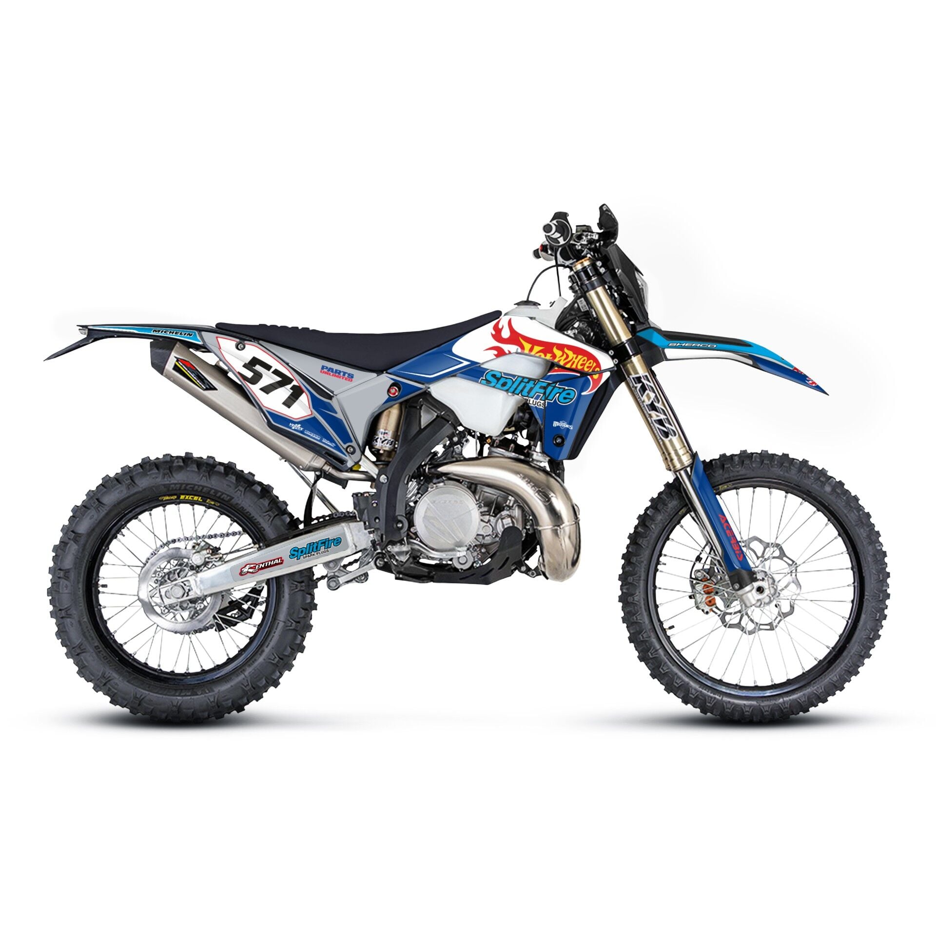 Sherco Modelleri İçin Grafik Kiti - Spark Rush SE-SEF 2013-2016 - Standart Gloss