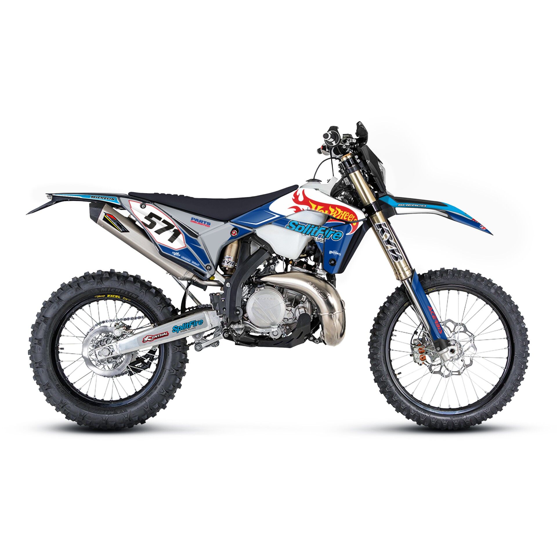 Sherco Modelleri İçin Grafik Kiti - Spark Rush SE-SEF 2024 - Standart Matte
