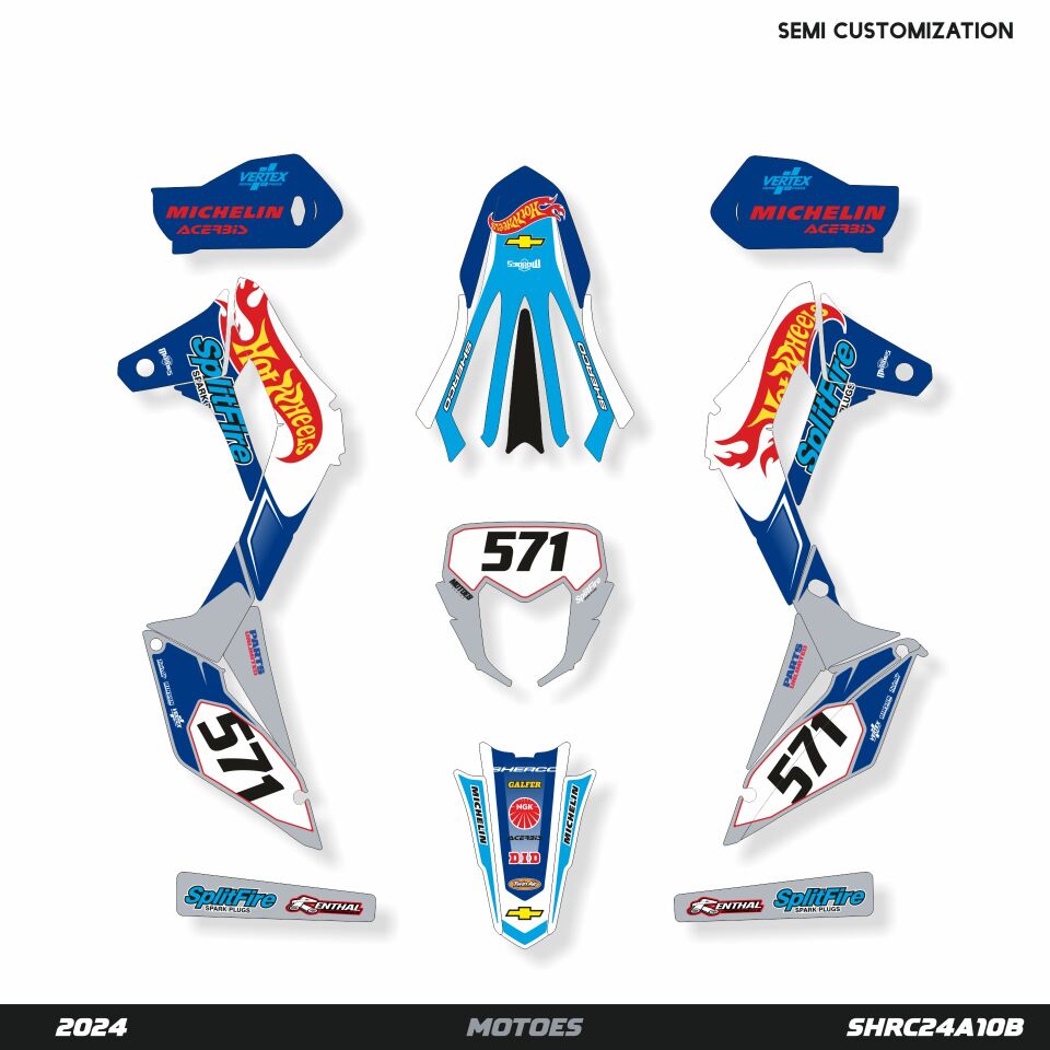 Sherco Modelleri İçin Grafik Kiti - Spark Rush SE-SEF 2024 - Standart Matte