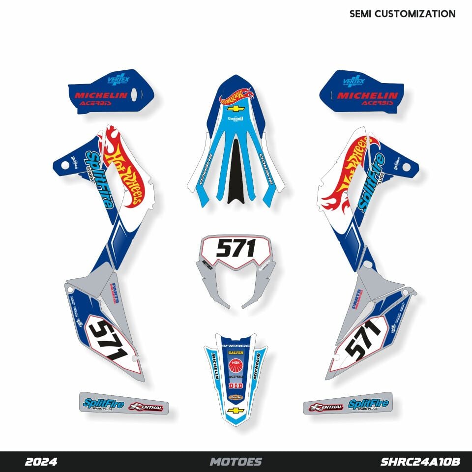 Sherco Modelleri İçin Grafik Kiti - Spark Rush SE-SEF 2022-2023 - Standart Matte