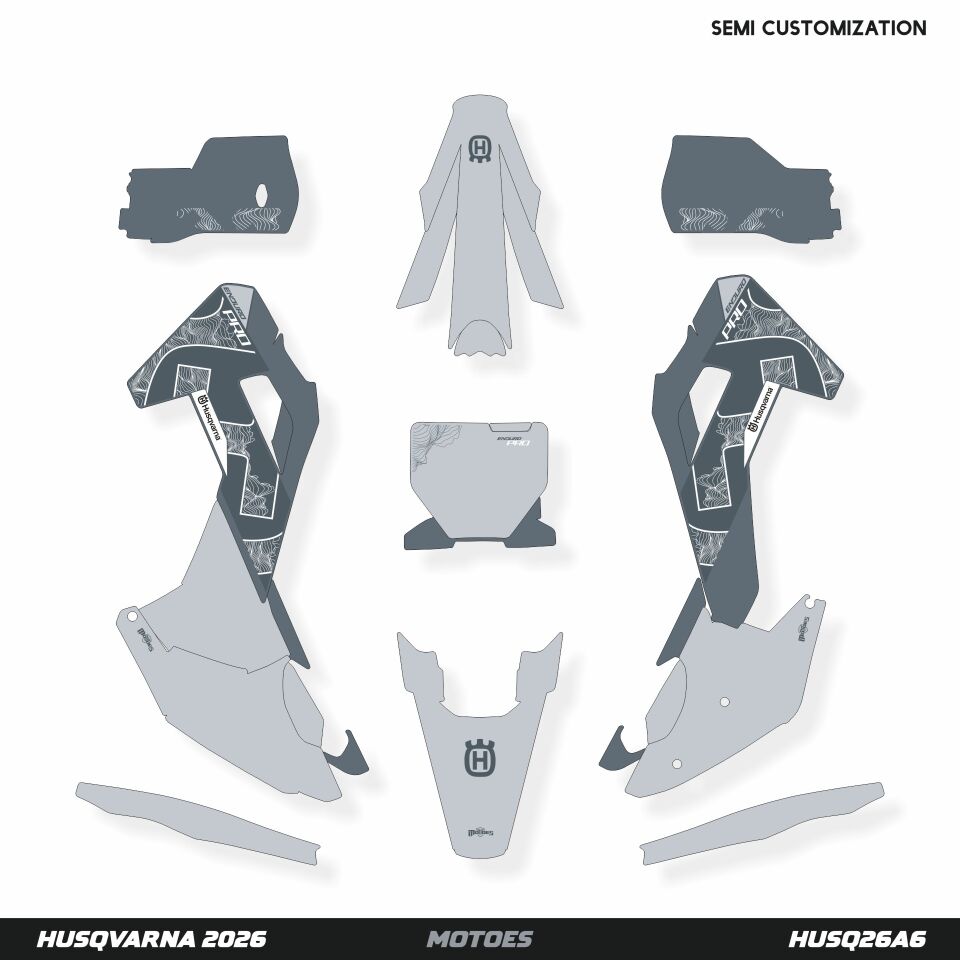 Husqvarna Modelleri için Grafik Kiti TC-FC 2023-2024 - Standart Matte