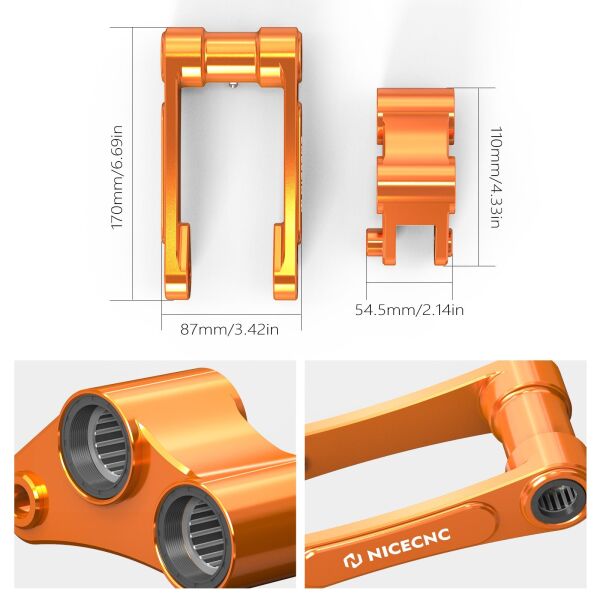 Husqvarna 701 Enduro SM 16-25 için 2'' Arka Süspansiyon Alçaltma Kiti