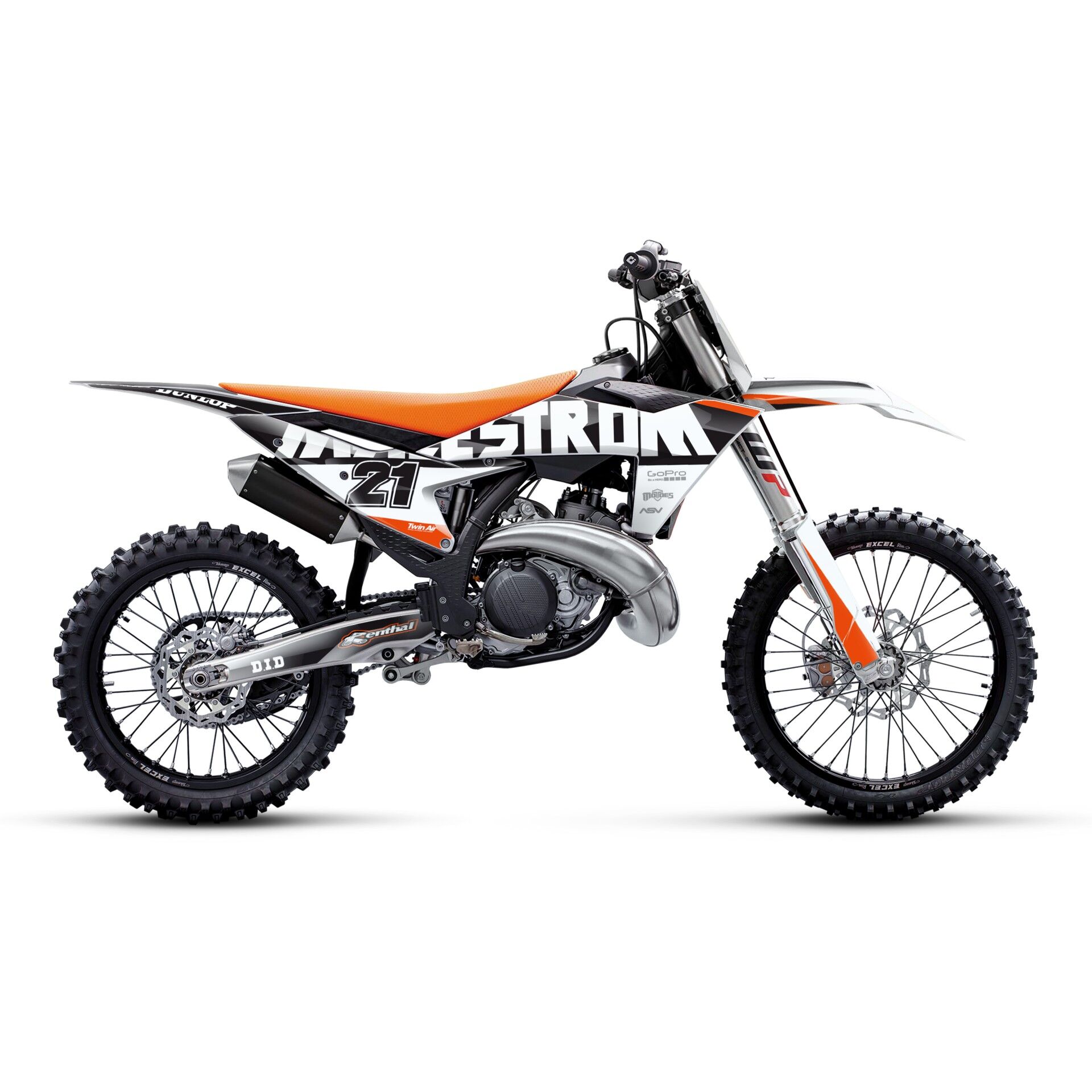 KTM Modelleri için Grafik Kiti - Cyber Rift EXC/EXC-F/XCW/XCW-F 2017-2019 - Standart Mat