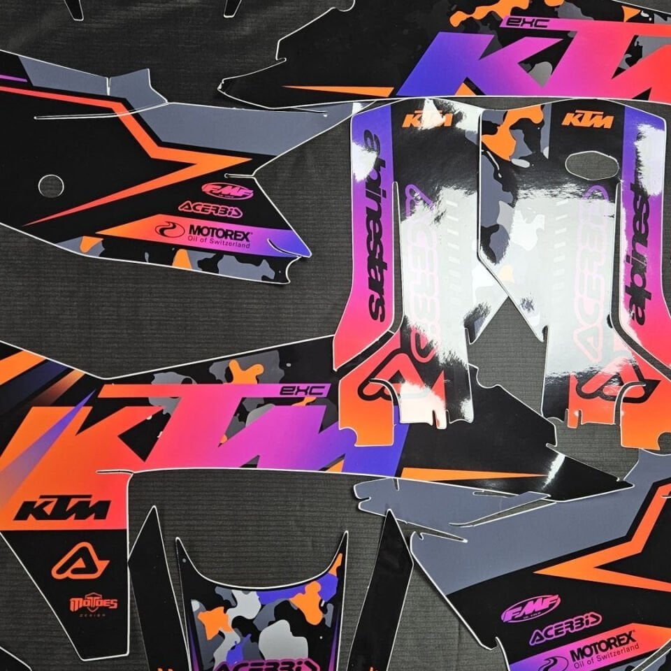 KTM EXC (2024–2025) Uyumlu Sticker Seti - Stok Ürün