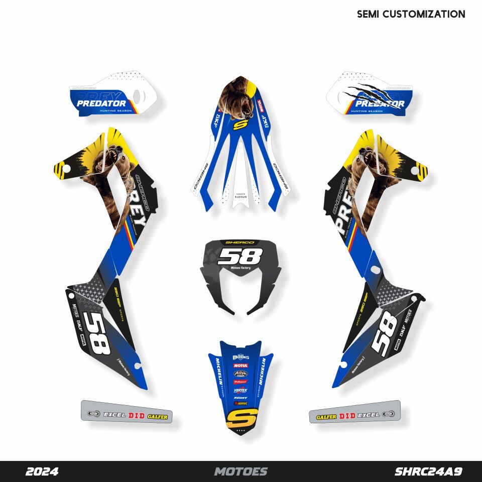 Sherco Modelleri İçin Grafik Kiti - Blood Trail SE-SEF 2013-2016 - Standart Gloss
