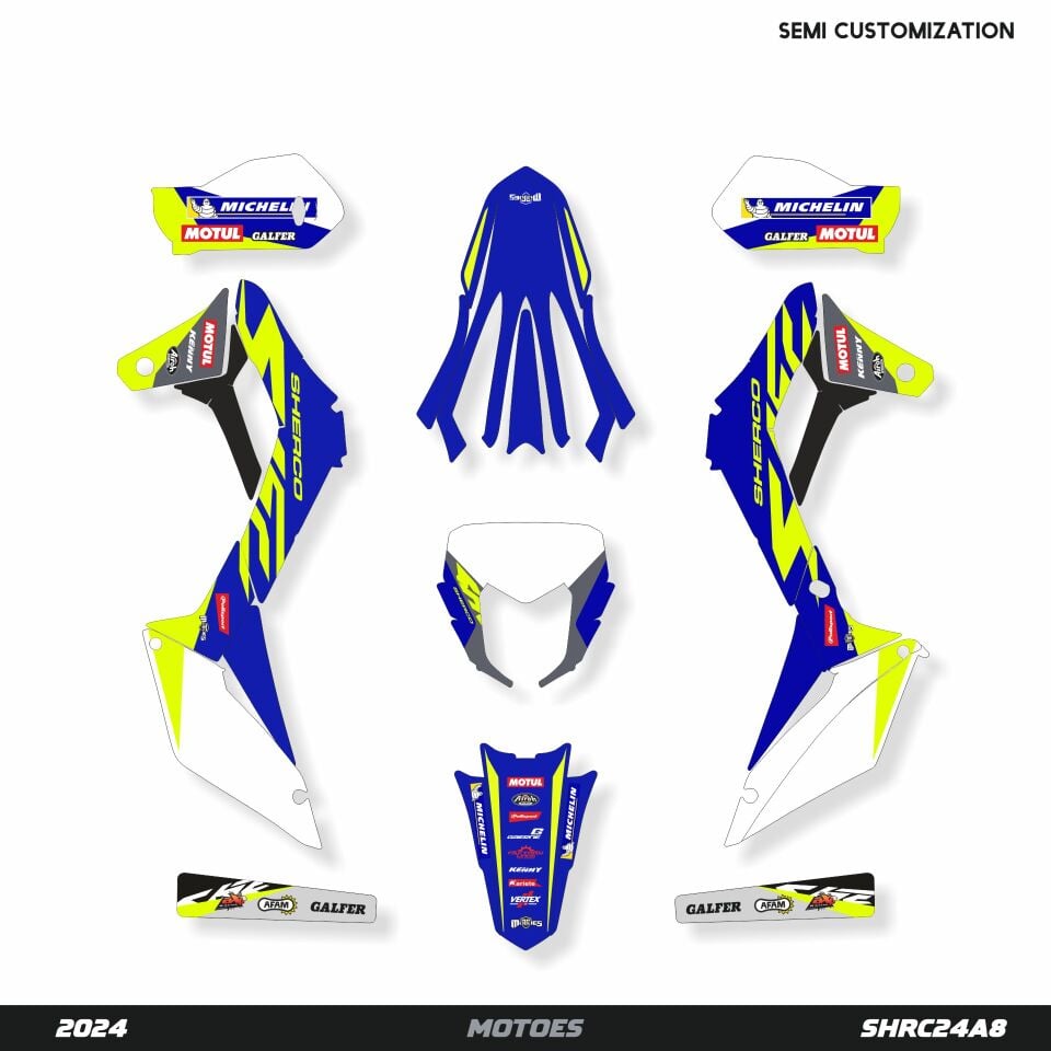 Sherco Modelleri için Grafik Kiti SE-SEF 2017-2021 - Standart Gloss