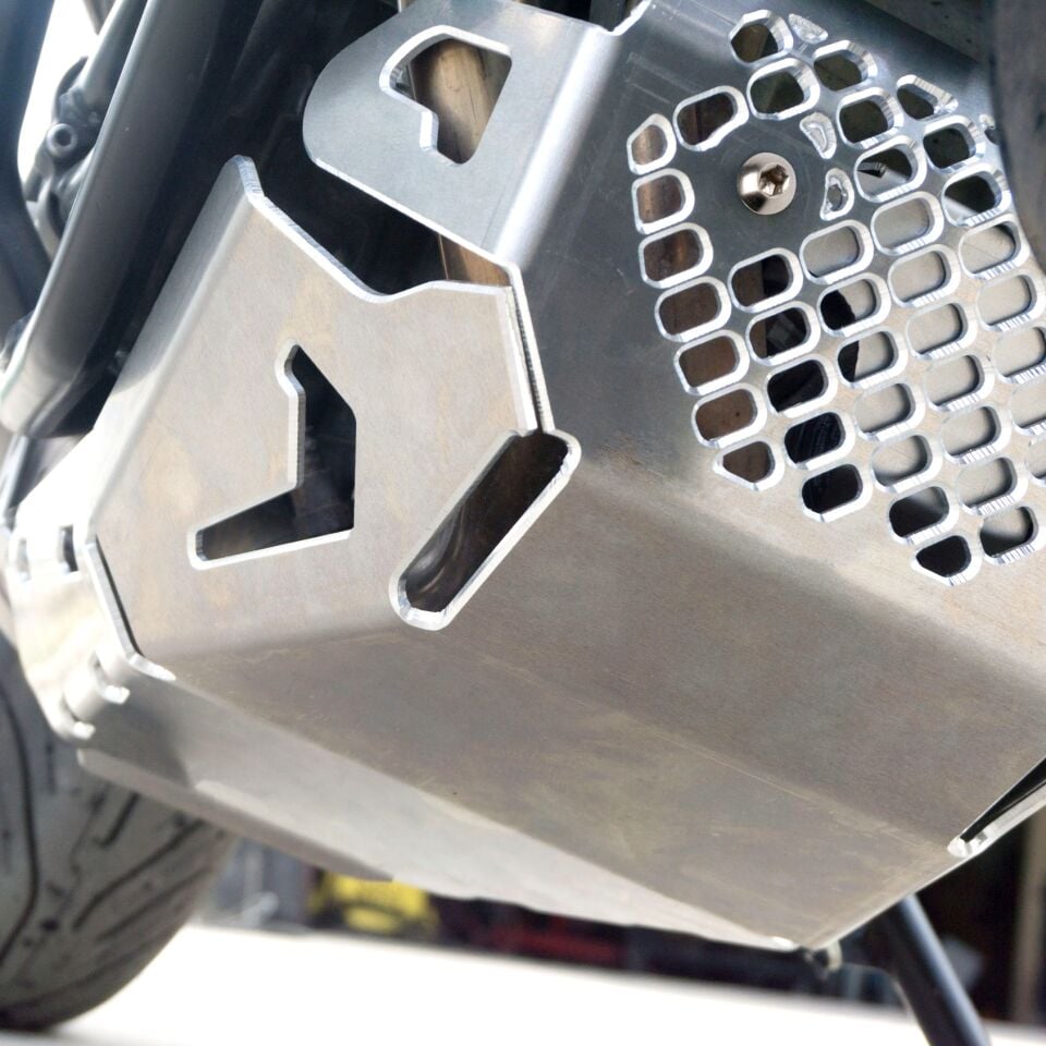 Yamaha MT-07 MT07 Tracer 2016-19 Gümüş Egzoz Karter Koruma