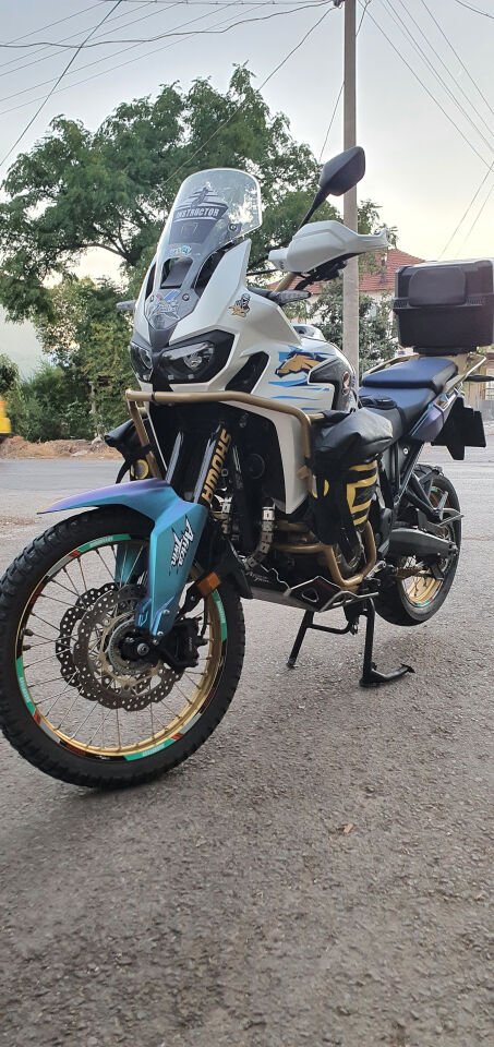 Honda CRF1000L Africa Twin 2016-17-18-19 Egzoz Korumalı Motor Koruma Plakası