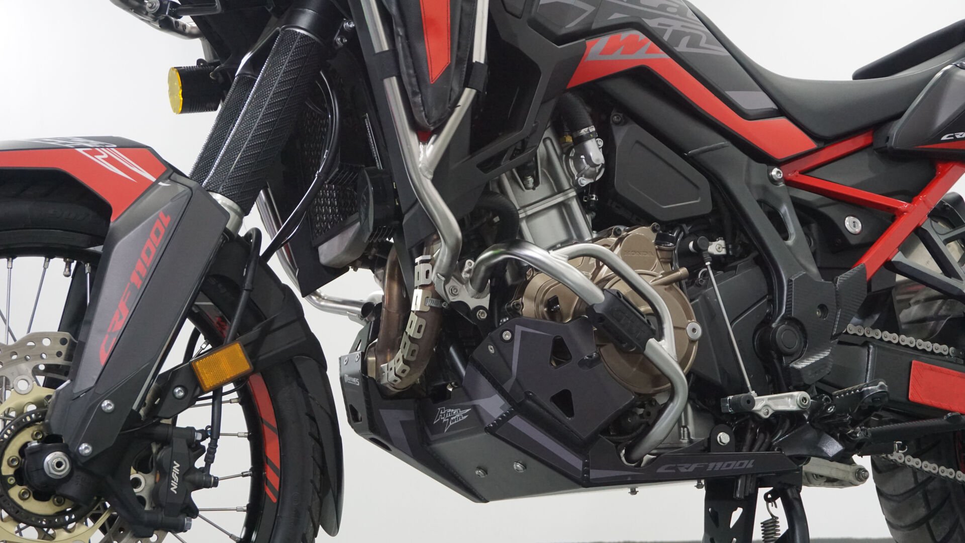 Karter ve Egzoz Koruma Honda CRF1100L Africa Twin 2020-2025 Siyah
