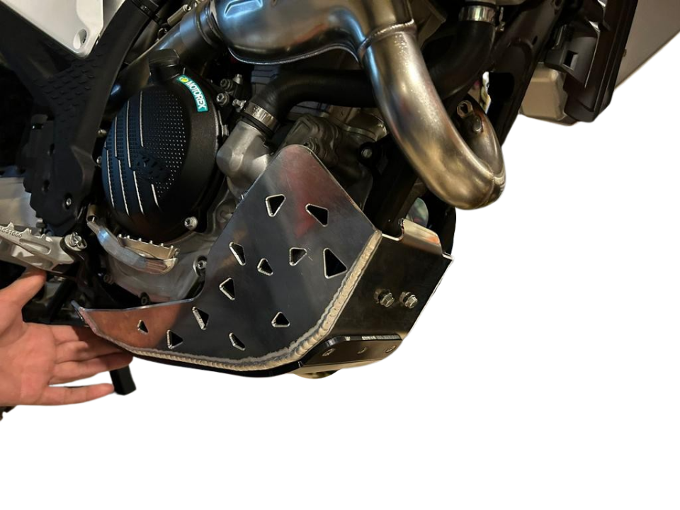 KTM HUSKY 250/501 Dört Zamanlı 2024-2025 TBI Karter Koruma Link Koruma Dahil - Gümüş(Doğal)