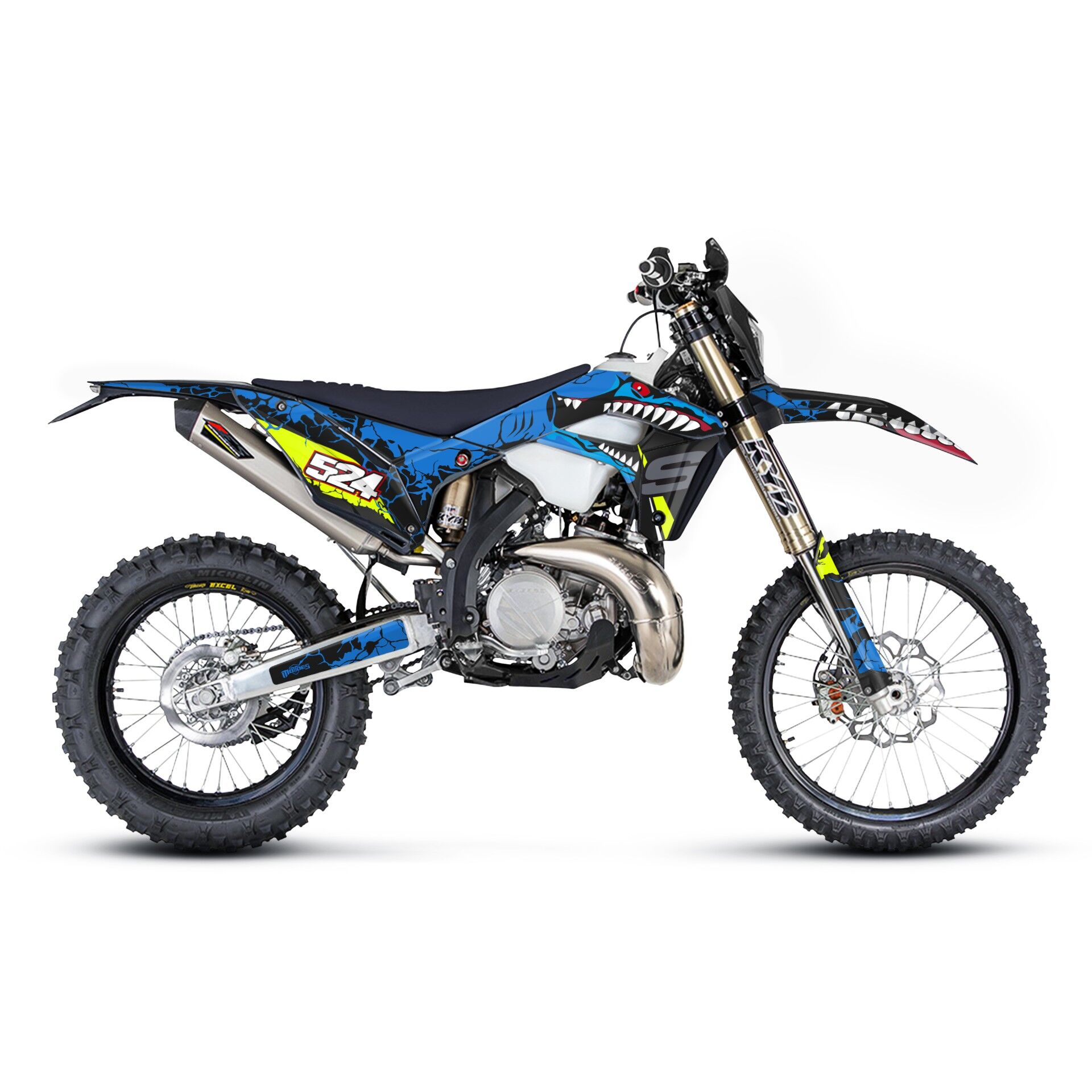 Sherco Modelleri İçin Grafik Kiti - Abyss Shark SE-SEF 2013-2016 - Standart Gloss