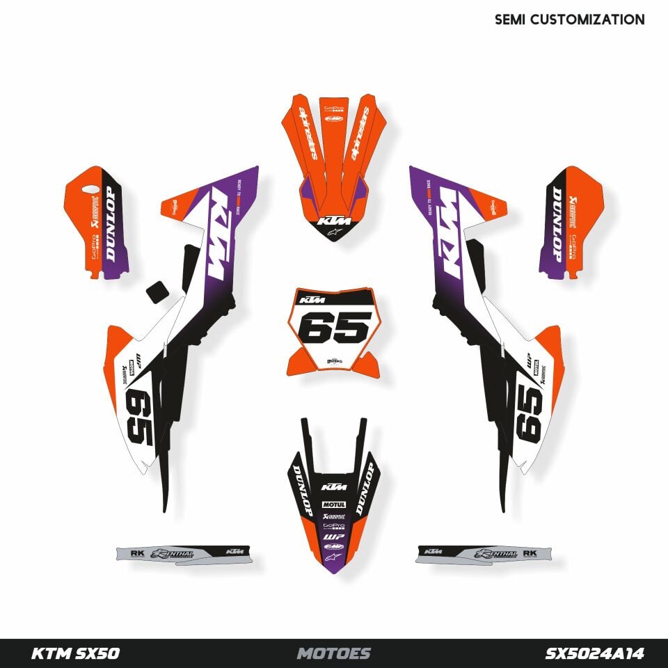 KTM SX50 Modeli İçin Grafik Kiti SX50 2016-2023 - Standart Gloss