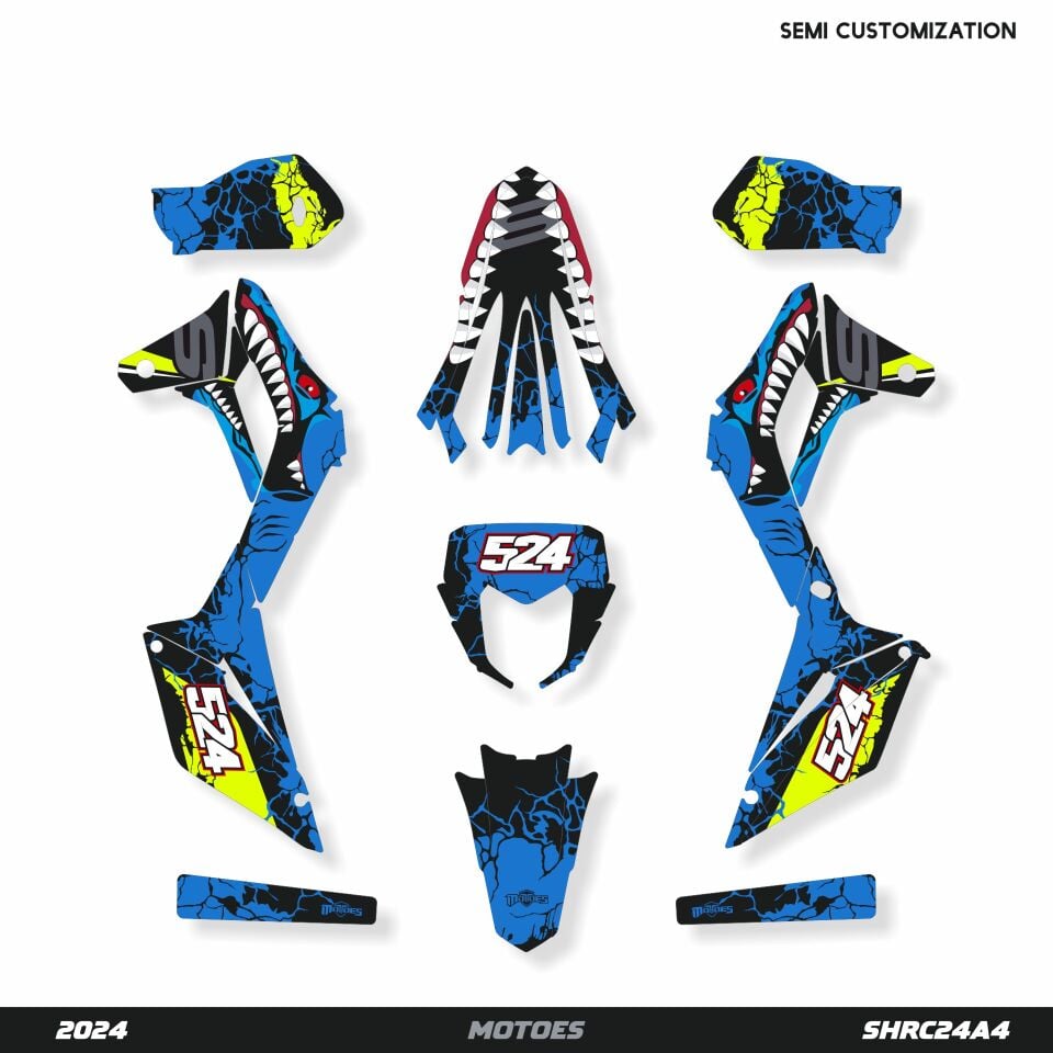 Sherco Modelleri İçin Grafik Kiti - Abyss Shark SE-SEF 2024 - Standart Gloss