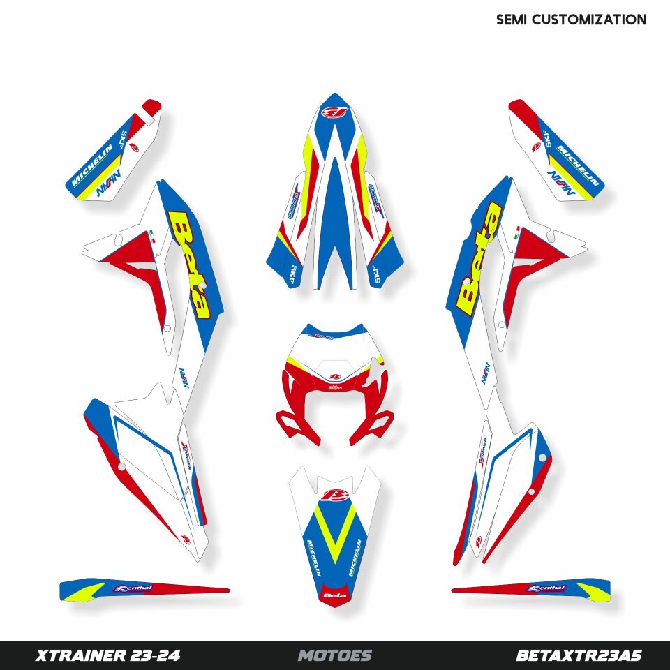 Beta XTrainer Modelleri için Grafik Kiti 2020-2022 RR - Standart Parlaklık