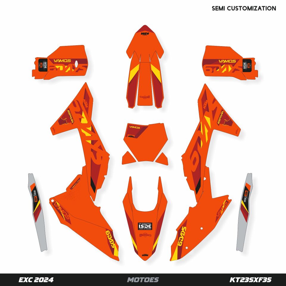 KTM Modelleri için Grafik Kiti - Mediterranean Blaze SX/SX-F/XC/XC-F 2019-2022 - Standart Parlaklık