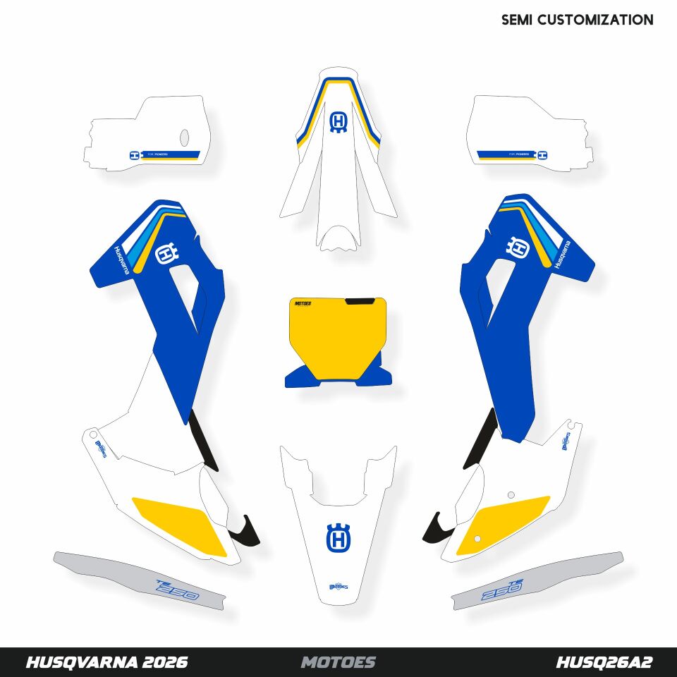 Husqvarna Modelleri için Grafik Kiti TC85 2025 - Standart Gloss