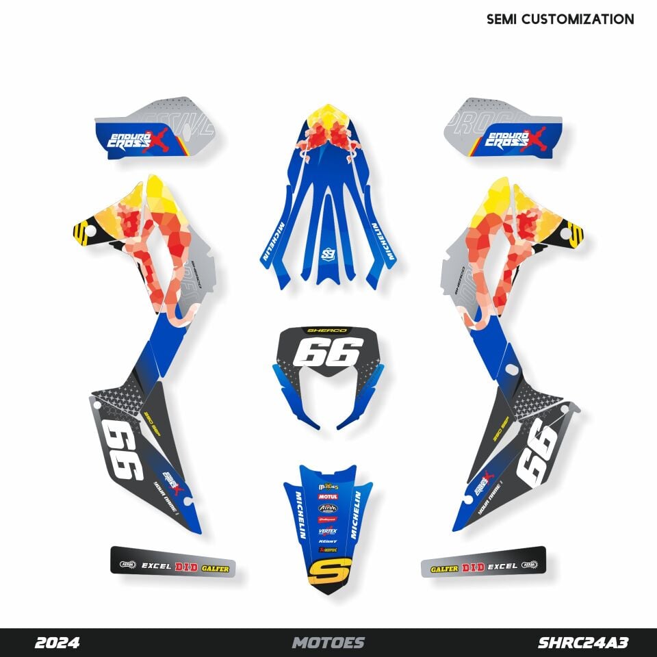 Sherco Modelleri İçin Grafik Kiti - Celestia SE-SEF 2017-2021 - Standart Gloss