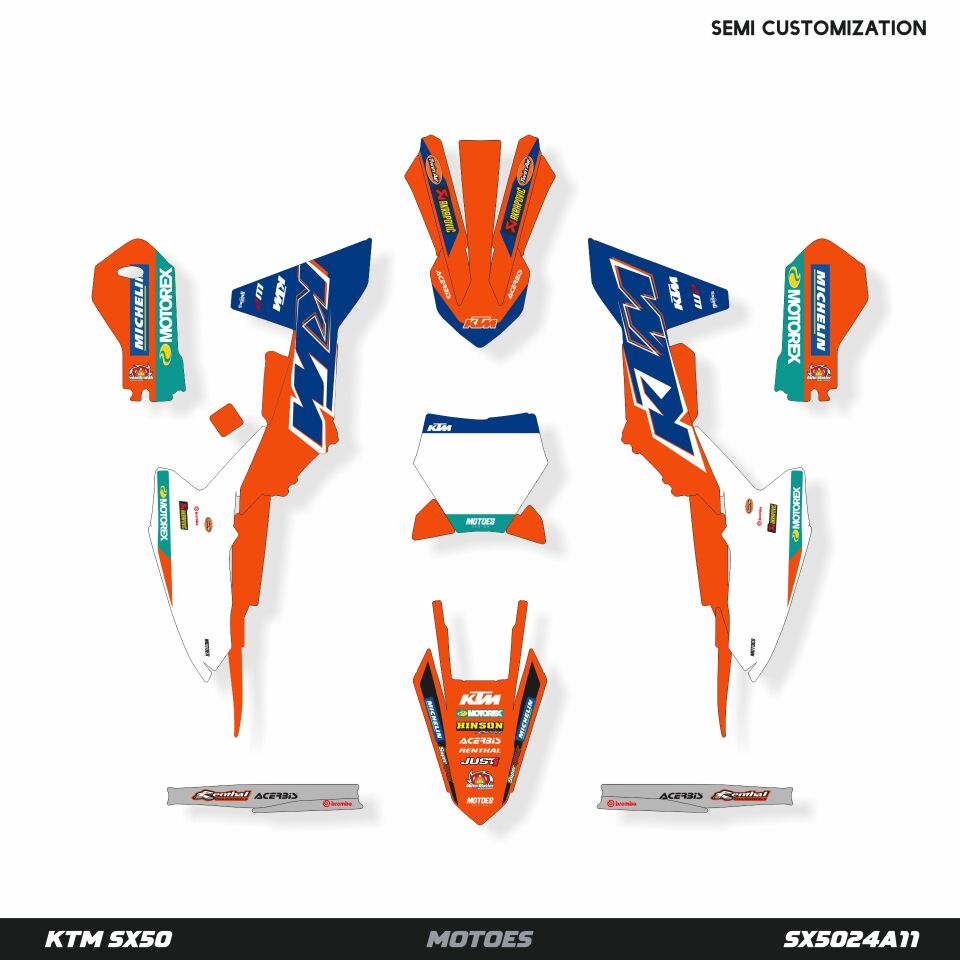 KTM SX50 Modeli İçin Grafik Kiti SX50 2009-2015 - Standart Gloss