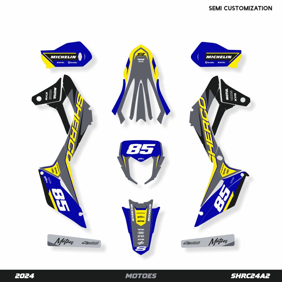 Sherco Modelleri için Grafik Kiti SE-SEF 2024 - Standart Gloss