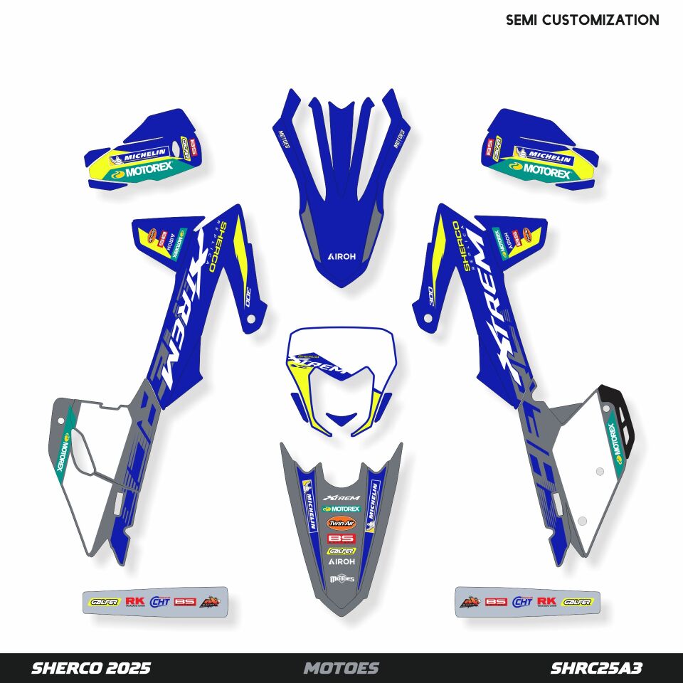 Sherco Modelleri için Grafik Kiti SE-SEF 2013-2016 - Standart Gloss