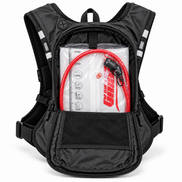 8 L Enduro Sırt Çantası + 3 L Su Torbası Seti – Sİyah