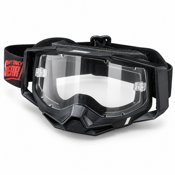 Enduro Gözlüğü – Çift Vizörlü Set Siyah