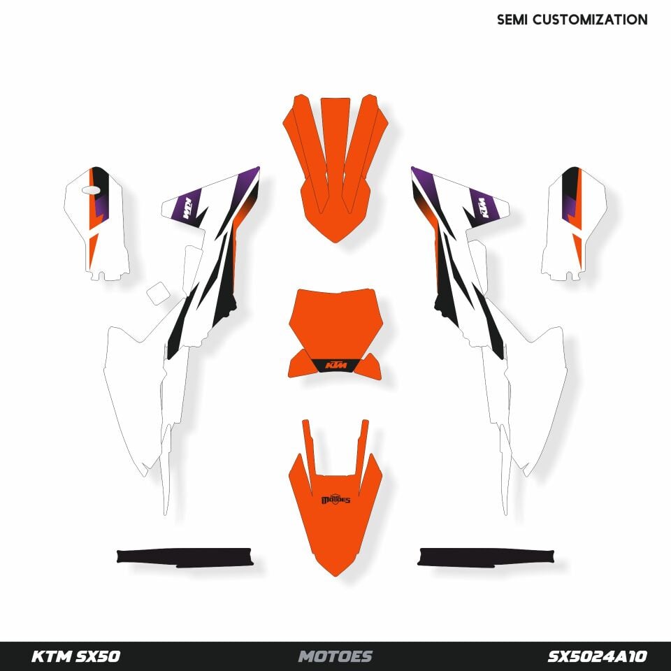 KTM SX50 Modeli için Grafik Kiti SX85 2018-2024 - Standart Gloss