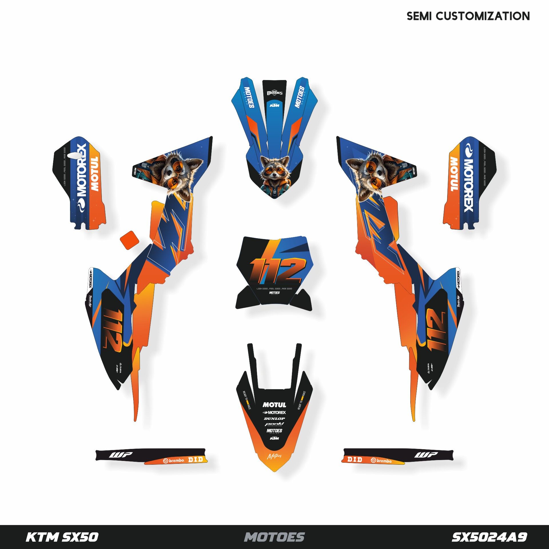 KTM SX50 Modeli İçin Grafik Kiti SX85 2018-2024 - Standart Gloss