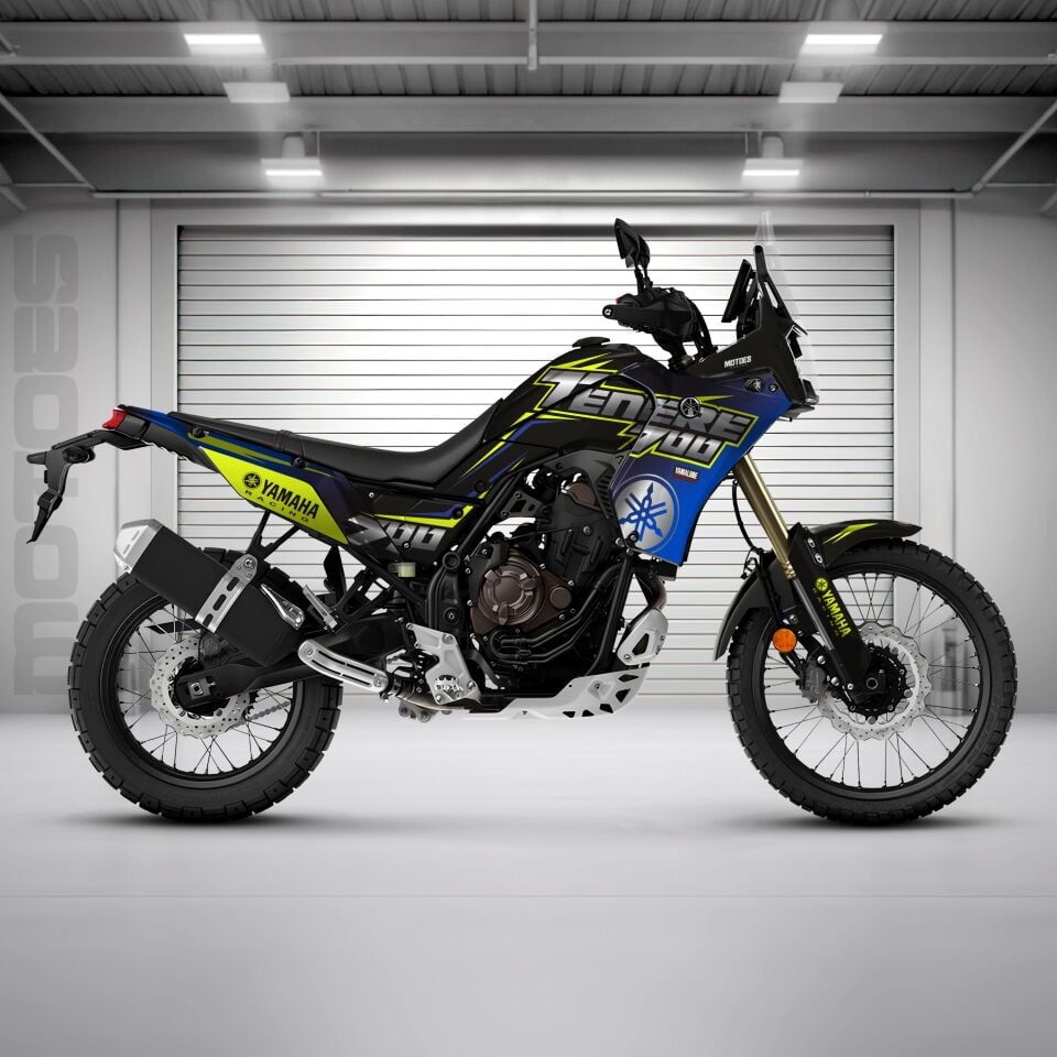 YAMAHA TENERE 700 İÇİN GRAFİK SETİ - Asit Krom Tenere 700 Rally - 2023 - Standart Matte