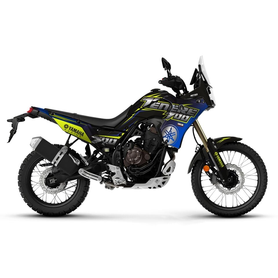 YAMAHA TENERE 700 İÇİN GRAFİK SETİ - Asit Krom Tenere 700 Rtech Revolution - 2020 - Standart Gloss
