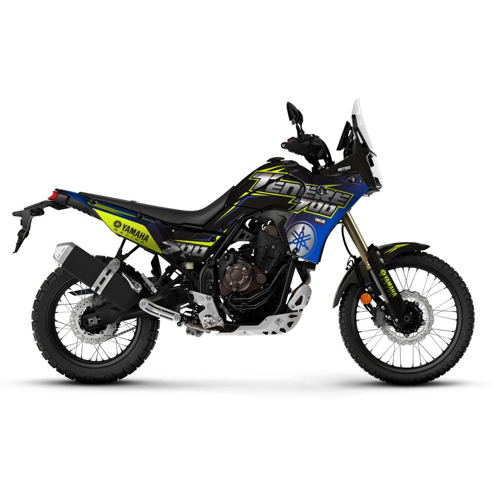 YAMAHA TENERE 700 İÇİN GRAFİK SETİ - Asit Krom Tenere 700 World Raid - 2024 - Standart Gloss