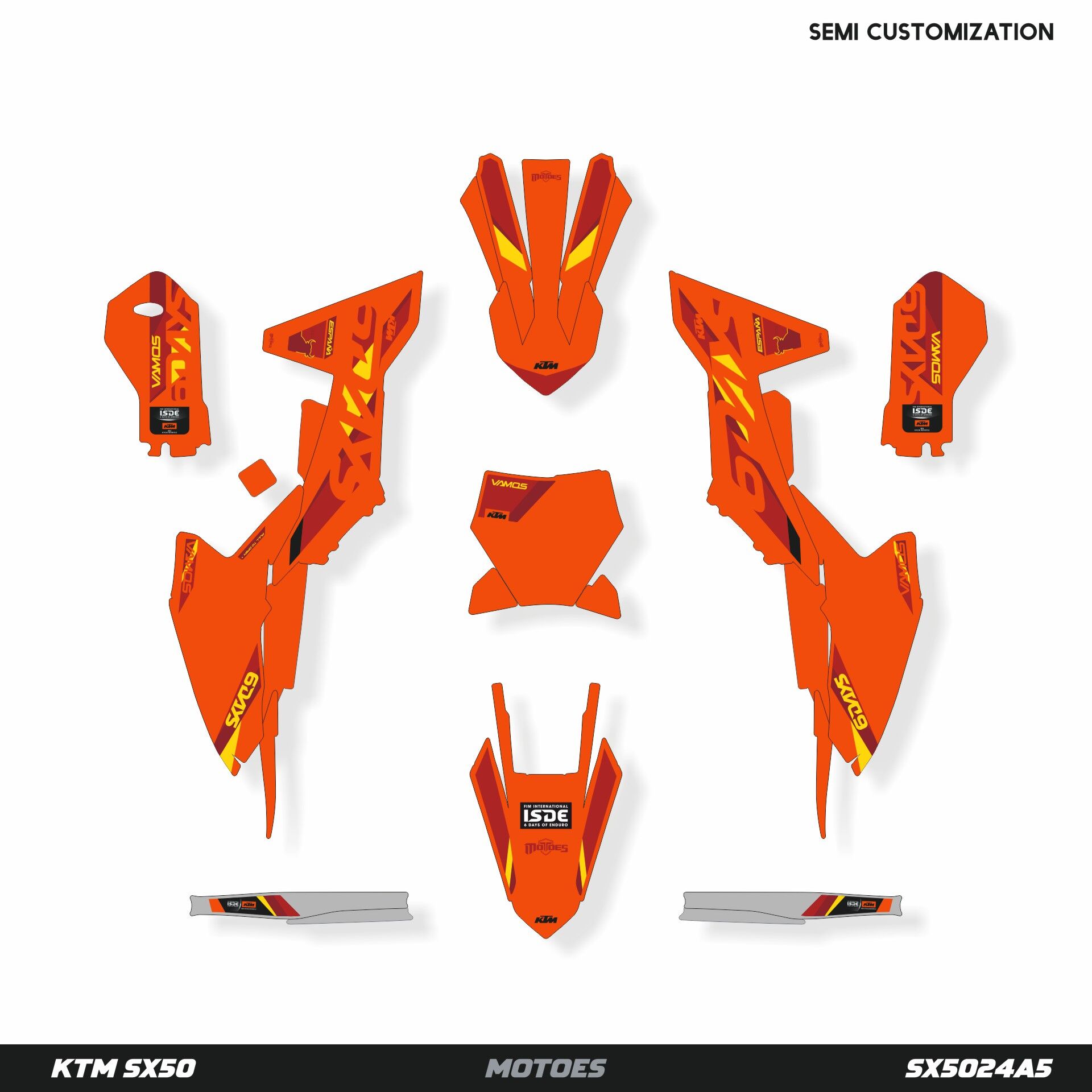 KTM SX50 Modeli İçin Grafik Kiti SX85 2018-2024 - Standart Matte