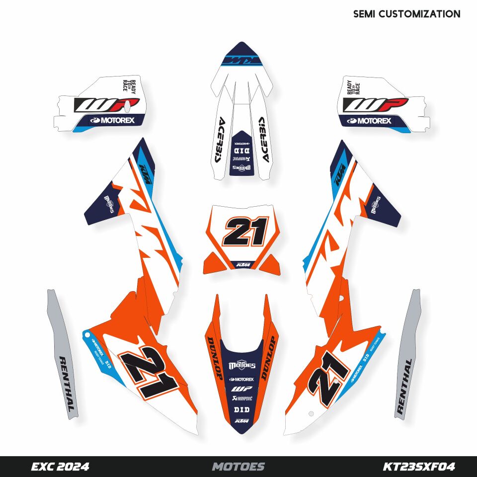KTM Modelleri için Grafik Kiti SX 65 2016-2023 - Standart Matte